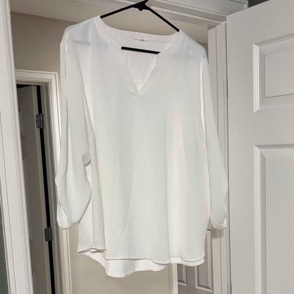 Maurices Elegant White Blouse